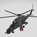 Military Style Camouflage Helicopter With Extended Main Rotors And Detailed Airframe