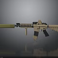 Modern Tan Tactical Rifle With Detachable Magazine Scope Mount And Ergonomic Grip