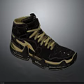 Stylish High Top Shoes With Black And Gold Crocodile Pattern Golden Laces And Reflective Sole