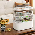 Multi Layer Transparent Drawer Medicine Storage Box Organizing Pills Medical Supplies In Living Room