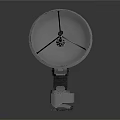 Commercial Satellite Communication Equipment With Metallic Reflective Dish Sturdy Support Base And Antenna Structure