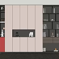 Modern bookcase 3d model