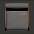 Modern Light Gray Fabric Armchair With Wooden Frame And Comfortable Seat Design