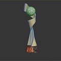 Modern Trophy World Cup Soccer Trophy Champions Trophy 3d model