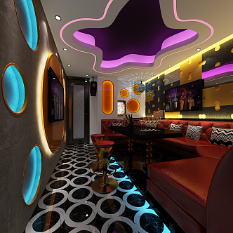 Light Luxury KTV 3d model