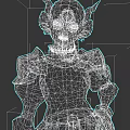 Woman With Red Hair And Horns In Black Armor Fantasy Character Design