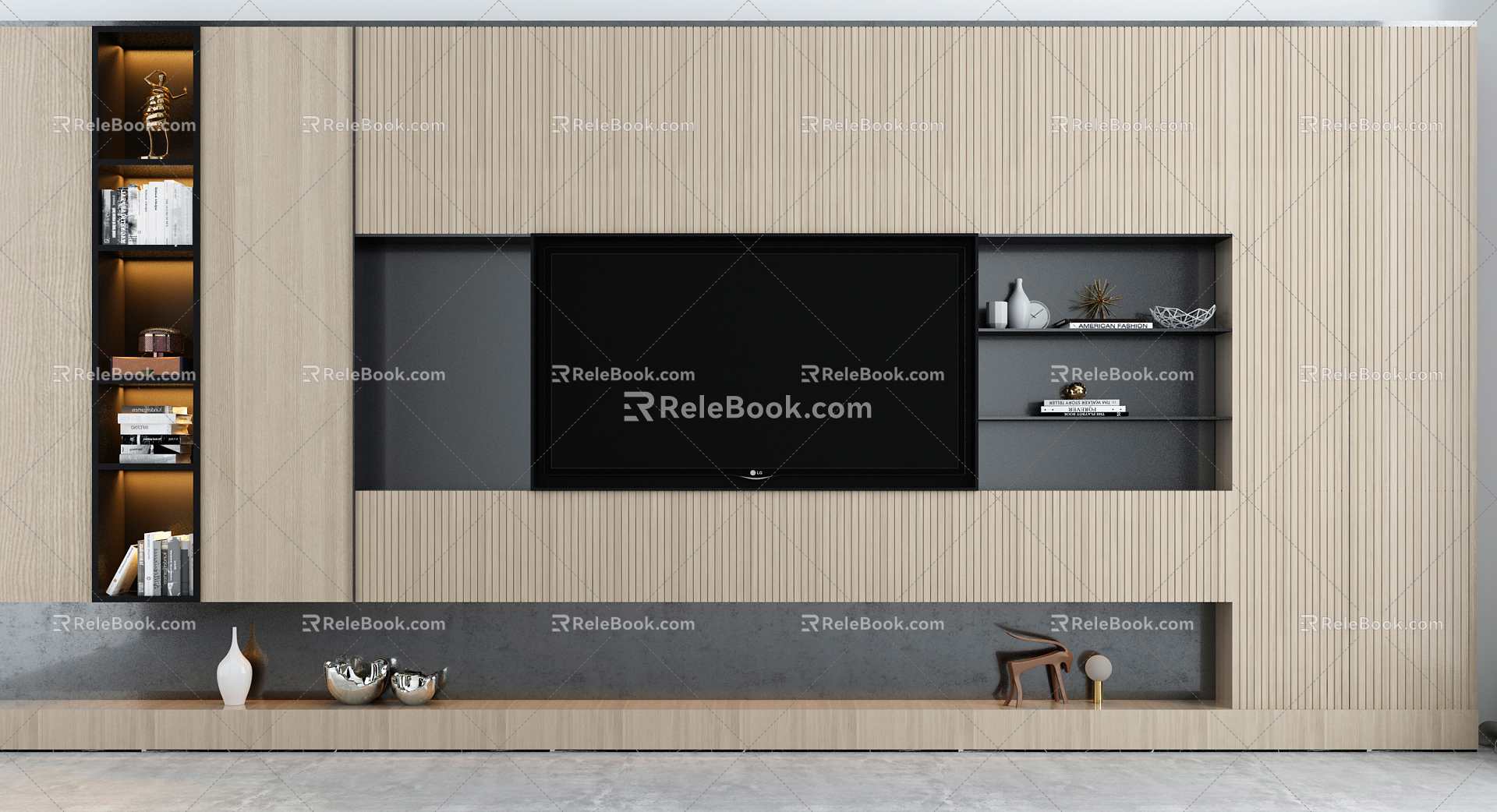 Modern TV Background Cabinet TV Cabinet Background Wall model