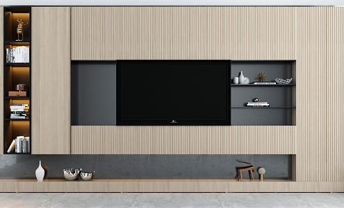 Modern TV Background Cabinet TV Cabinet Background Wall 3d model