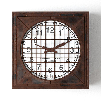 Industrial LOFT Clock 3d model