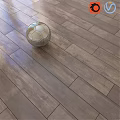 Durable Natural Wooden Floor Planks With Shiny Metallic Soccer Ball