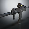 Black Tactical Rifle with Scope Silencer and Ergonomic Grip Modern Design