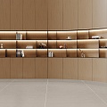 Modern Curved Bookcase 3d model