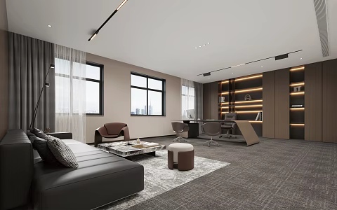 Modern General Manager Office 3d model
