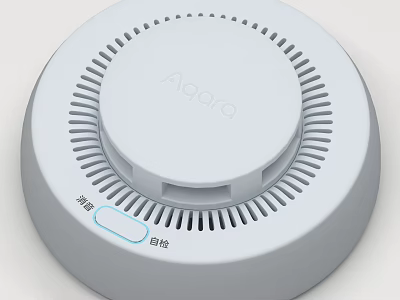 Aqara White Round Smoke Detector With Test And Self Check Functions 3d model