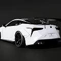 White Modern Sports Car With Sleek Body Black Wheels And Rear Spoiler Design