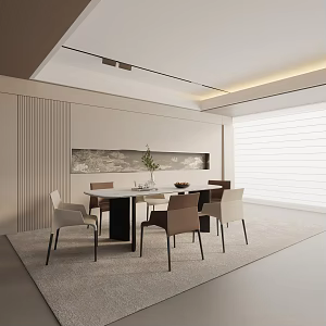 Modern dining table 3d model