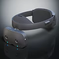 Modern VR Headset With Ergonomic Design Adjustable Headband And LED Indicators 3d model