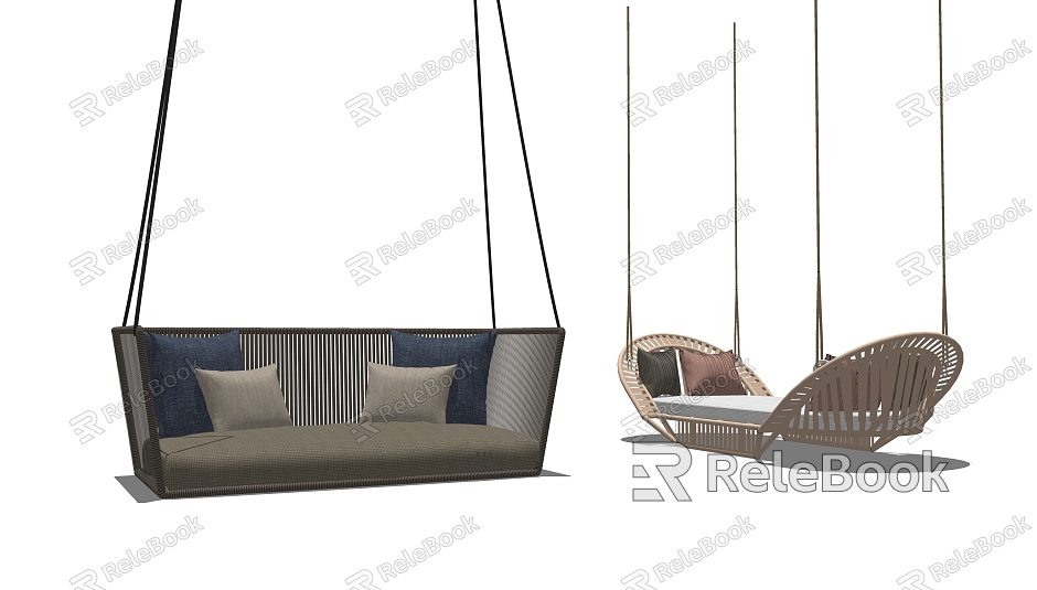 Modern Hanging Chair Outdoor Rattan Swing Rocking Chair Combination model