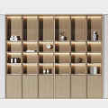 Modern Decorative Cabinet With Multiple Shelves And Built In Lighting For Displaying Decorative Items