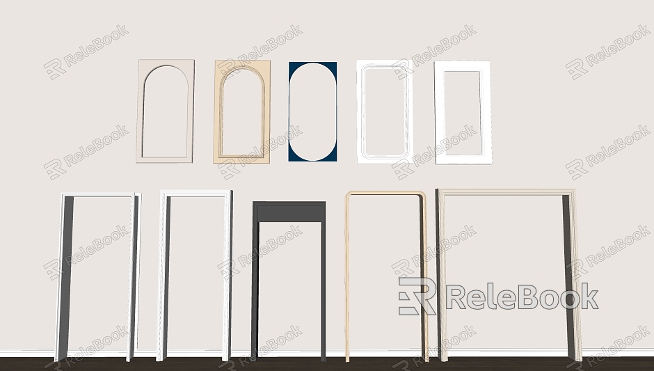 Door frame European style door cover pass model