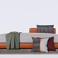 modern sofa stool fabric sofa bench 3d model