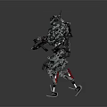 Futuristic Robot Character With Mechanical Armor And Combat Weapon Design 3d model