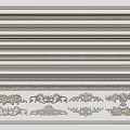 Decorative Gypsum Coving Collection Featuring Various Patterns And Ornate Styles 3d model