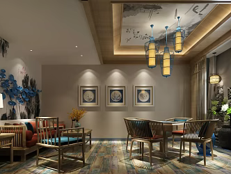 New Chinese Entertainment Room 3d model