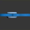 Blue Fidget Spinner With Three Blades And Central Bearing Design