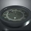 Modern Round Clock As Daily Life Essential With Blue Rim Green Dial And Metal Frame