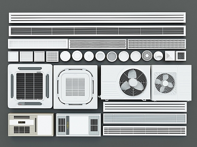 Modern air outlet central air conditioner pipe machine aluminum alloy louver outlet return port delivery port through port Yuba air conditioner external machine model