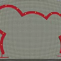 Red Event Entrance Arch with Curved Frame and Yellow Lights Decoration
