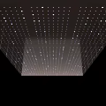 Modern Stylish Ceiling Design With Starry LED Lights And Elegant Patterns 3d model