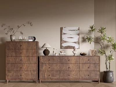 Middle Ages Wood Grain Cabinet Silent Wind Cabinet Whole Cabinet Sideboard Cabinet Balcony Cabinet Locker Entrance Cabinet 3d model