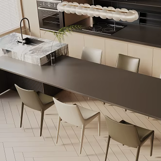 Modern dining table 3d model