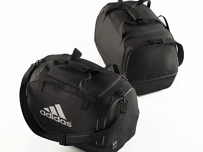 Adidas Black Sporty Duffel Bags With Durable Material For Travel And Gym Use 3d model