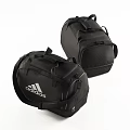 Adidas Black Sporty Duffel Bags With Durable Material For Travel And Gym Use