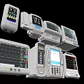 Medical Monitoring Devices Multi Parameter ECG Monitors With Digital Screens And Various Clinical Models