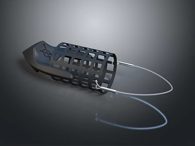 Black Mesh Grid Accessory With White Cord For Outdoor Activities Use 3d model