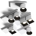 Modern Downlights And Spotlights With White Black Yellow Design For Home Interior Lighting