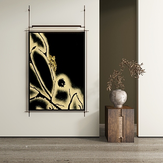 New Chinese Abstract Hanging Painting 3d model