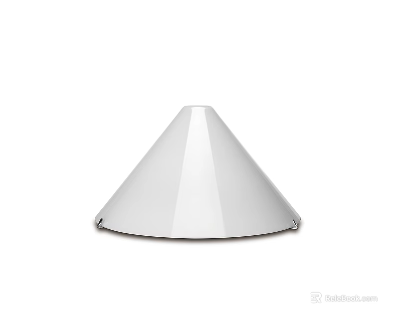 Sleek White Conical Table Lamp With Smooth Surface And Modern Design 3d model 