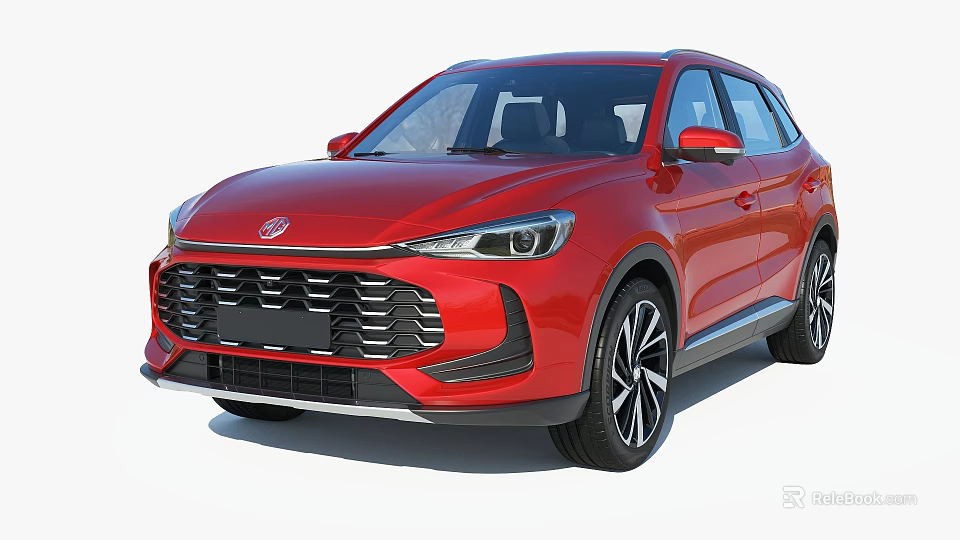 Red Modern SUV Car Featuring Sleek Body Design And Black Alloy Wheels 3d model 