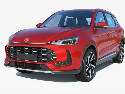 Red Modern SUV Car Featuring Sleek Body Design And Black Alloy Wheels 3d model