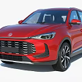 Red Modern SUV Car Featuring Sleek Body Design And Black Alloy Wheels