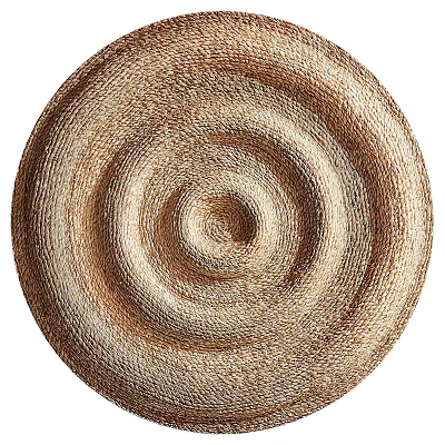 Natural Fiber Woven Mat For Home Decor With Round Spiral Design 3d model Natural Fiber Woven Mat For Home Decor With Round Spiral Design 3d model