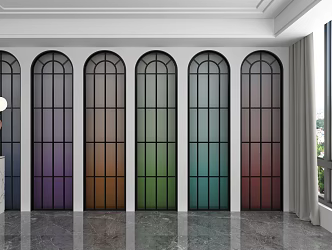 Modern background wall 3d model