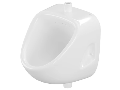 White Wall Mounted Modern Ceramic Urinal With Sleek Design And Clean Lines 3d model
