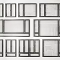 modern floor-to-ceiling windows 3d model