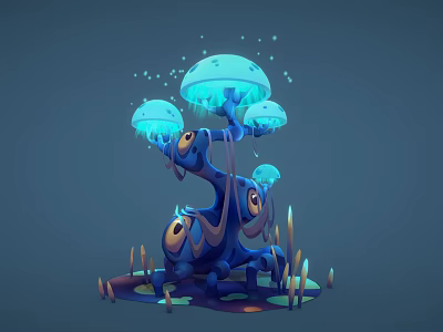 Modern Cartoon Tree Cartoon Elf Tree Exoteric World 3d model Modern Cartoon Tree Cartoon Elf Tree Exoteric World 3d model